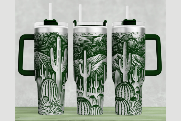 Download Cactus 40oz Laser Tumbler Wrap SVG - 40oz Collection
