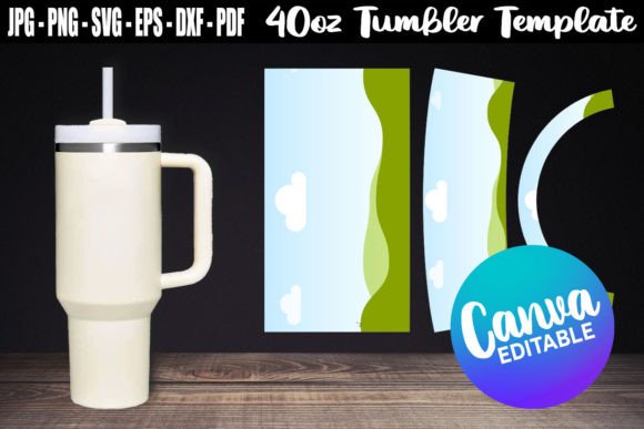 Download 40oz Tumbler Template Canva Editable - 40oz Collection