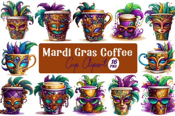 Download Mardi Gras Coffee Cup Clipart - Premium Resources