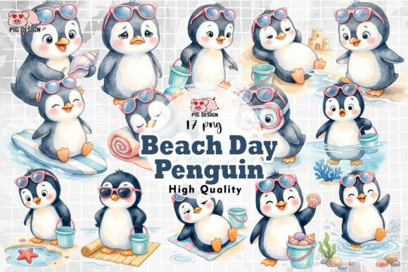 Download Beach Day Penguin PNG - Beach day Collection