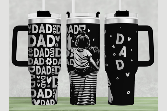 Download Dad Father 40oz Laser Tumbler Wrap SVG - 40oz Collection