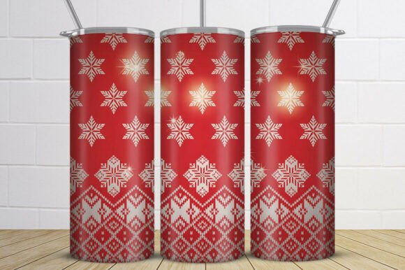 Download Nordic Snowflake Christmas Tumbler Wrap - Lake Collection