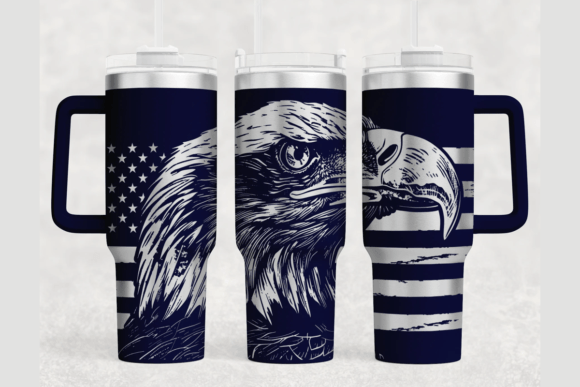 Download Bald Eagle 40oz Laser Tumbler Wrap SVG - 40oz Collection