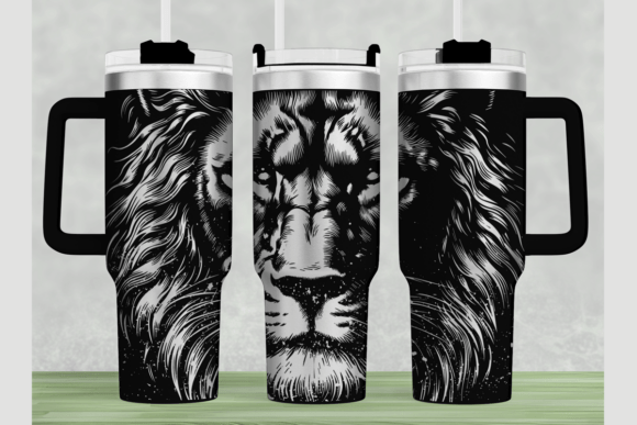 Download Lion's Face 40oz Tumbler Wrap SVG - 40oz Collection