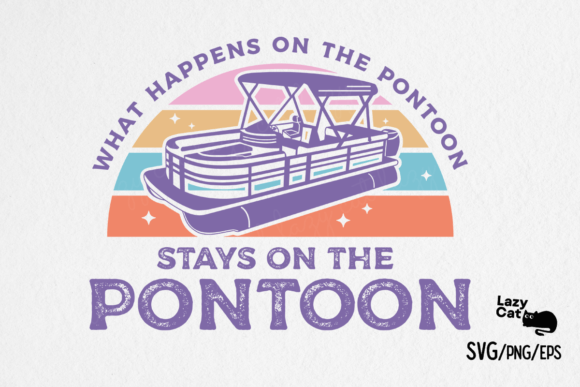 Download Summer Lake Pontoon SVG Design - Lake Collection