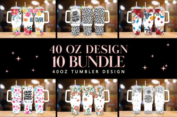 Download Floral Print 40oz Tumbler Wrap Bundle - 40oz Collection