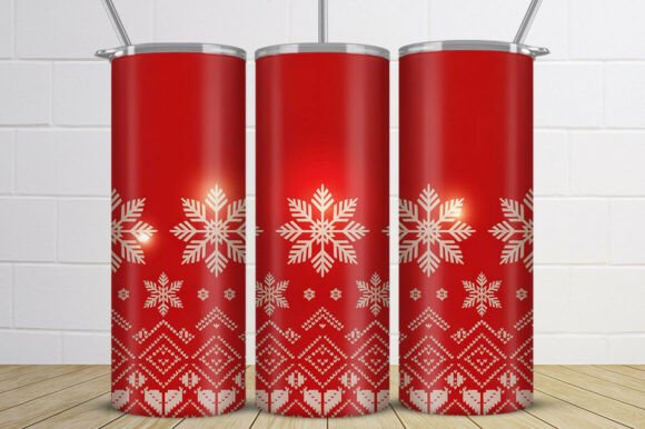 Download Nordic Snowflake Christmas Tumbler Wrap - Lake Collection