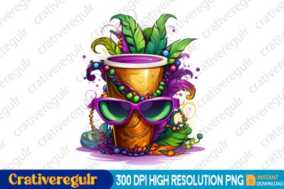 Download Mardi Gras Coffee Cup Clipart - Premium Resources