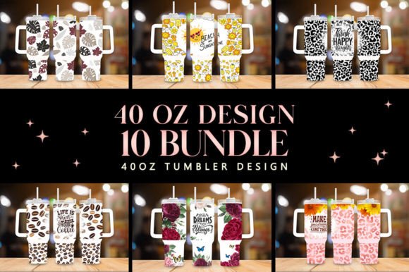 Download Leopard Design 40oz Tumbler Wrap Bundle - 40oz Collection