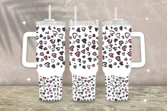 Download 40oz Small Heart Print Tumbler Wrap Png - 40oz Collection