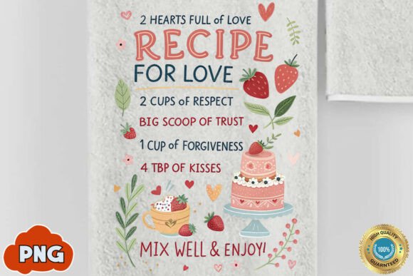 Download Valentine Kitchen Towel PNG Sublimation - Premium Resources