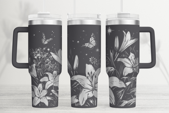 Download Lilly Flowers 40oz Laser Tumbler Wrap - 40oz Collection