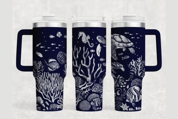 Download Under Sea 40oz Laser Tumbler Wrap SVG - 40oz Collection