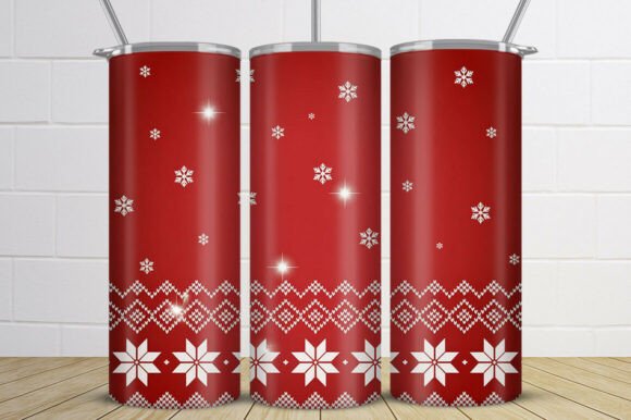 Download Nordic Snowflake Christmas Tumbler Wrap - Lake Collection