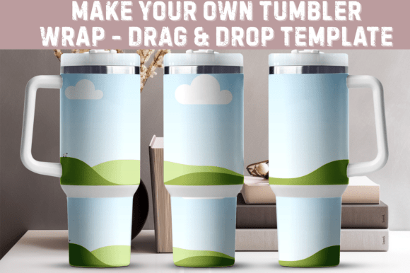 Download 40oz Tumbler Wrap Template SVG &amp; Canva - 40oz Collection