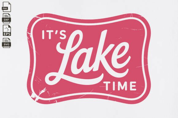 Download It's Lake Time Trendy Summer Neon SVG - Lake Collection