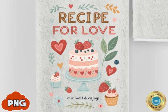 Download Valentine Kitchen Towel PNG Sublimation - Premium Bundle