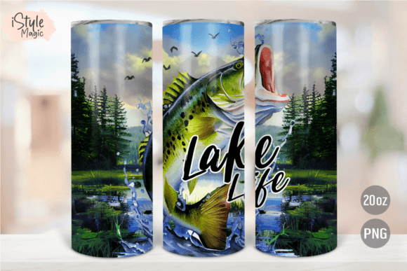 Download Lake Tumbler Wrap 20 Oz PNG Sublimation - Lake Collection